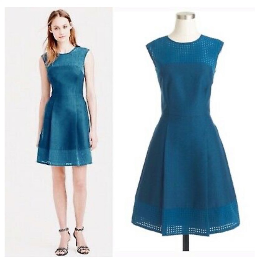 J. Crew Perforated A-Line Dress